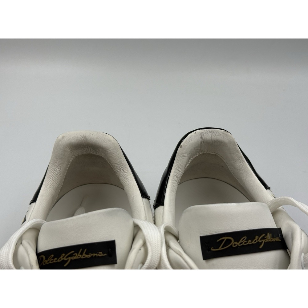 Dolce & Gabbana Portofino Graffiti Sneakers White Leather Men Size 10 US 11 - Picture 10 of 16